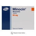 thumbnail image 1 of Minocin Minociclina 50 mg 24 tabletas, 1 of 2