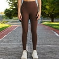 thumbnail image 2 of Seamless High Waist Compression Leggings for Activewear - Medium, Brown, 2 of 6