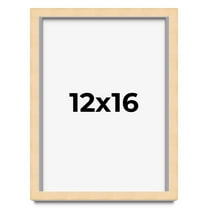 12x16 Frame Beige Real Wood Picture Frame Width 0.75 inches | Interior Frame Depth 0.5 inches |