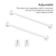 thumbnail image 5 of Billuyoard Barra de cortina de 2 piezas, barra de soporte extensible sin perforar, varillas colgantes para el hogar con ganchos para el baño del hogar, Tratamientos de ventanas Billuyoard HA062092-00B, 5 of 6