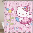 thumbnail image 1 of Cortinas de ducha Kawaii Sanrios Anime Kuromi KTs My Melody pantallas impermeables de dibujos animados con gancho accesorios de baño, 1 of 4