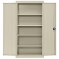 thumbnail image 6 of Sandusky Lee 36"W x 24"D x 72"H 5-Shelf Freestanding Steel Storage Cabinet with Recessed Handle, Putty, 6 of 10