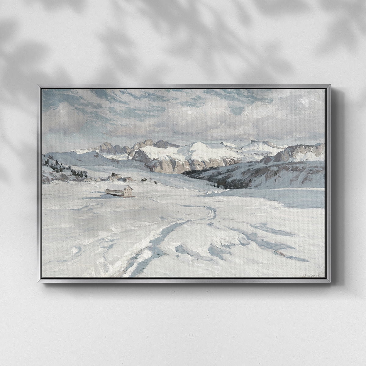 Vintage Landscape-CCLXVIII By Wexford Home Framed in Silver Wood Gallery Wrapped Canvas 25 in. x 37 in.