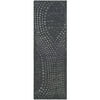 SAFAVIEH Soho Andrew Polka Dots Wool Runner Rug, Dark Grey, 2'6" x 16'