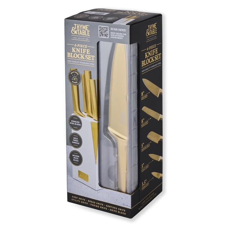 Free Shipping! Thyme & Table 6-Piece Slim Acacia Knife Set with