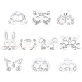 thumbnail image 3 of Máscaras de animales 10 piezas Allinless, 3 of 3