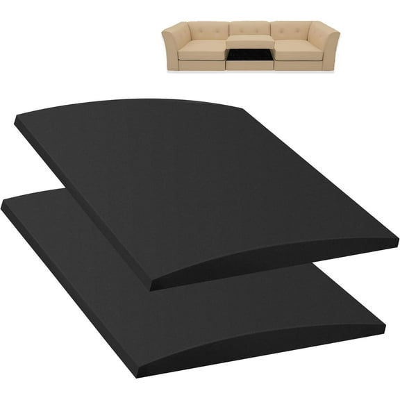 Anti-Sagging Sofa Support Cushions,Couch Cushions Support for Sagging Seat 20"X 20"Insert Pads Supports Board Sofa Furniture seat Cushion Under Sag Repair, Curved High Density Foam (Set of 2)