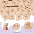 thumbnail image 3 of 50 Pcs Etiquetas de Cuero Hechas a Mano, Etiquetas de Cuero Rectangulares con Agujero Etiquetas Grabadas para Embellecimiento Artesanías DIY Guantes Bolsas, Rosa Claro, 3 of 7