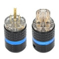 thumbnail image 3 of Audio Power Plug, Anti Oxidation Gold Plated Power Plug Pure Copper  for Audio Visual Appliances for Home M103GMale,F103G Female,M103G/F103G Male/Female, 3 of 7