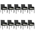 thumbnail image 4 of vidaXL Patio Dining Set Outdoor Rattan Wicker Table and Chair Set for Porch, 4 of 10