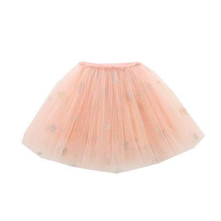 

kpoplk Cute Skirts for Teen Girls Kids Baby Dance Tutu Skirt For Girl Toddler Pettiskirt Children Chiffon(Pink)