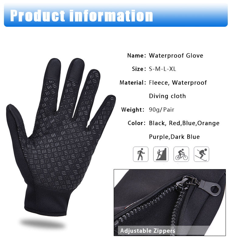 Forhaha Winter Gloves Touchscreen Thermal Gloves Waterproof for Men and Women 