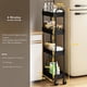 thumbnail image 2 of Carrito de Almacenamiento Metal con 4 Niveles, Carrito Organizador Delgado en Ruedas con Cerradura y Asas, Carro de Utilidad Móvil, Carro Auxiliar para Cocina, Sala, Baño, Oficina, Negro, 2 of 17