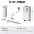thumbnail image 3 of Spaco 10000 BTU Air Cooler with Fan and Dehumidifier Mode-Black, Small Air Conditioner Portable with Built-in Dehumidifier, 3 of 11