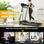 2.5HP Folding Treadmill Portable Running Walking Compact Exercise Machine with 12 Preset Program, LED Display, Easy Assembly for Home