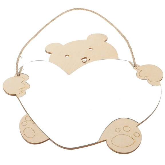 Adorable Makeup Mirror Wall Hanging Mirror DIY Bear Mirror Exquisite Wall Mirror for Bathroom