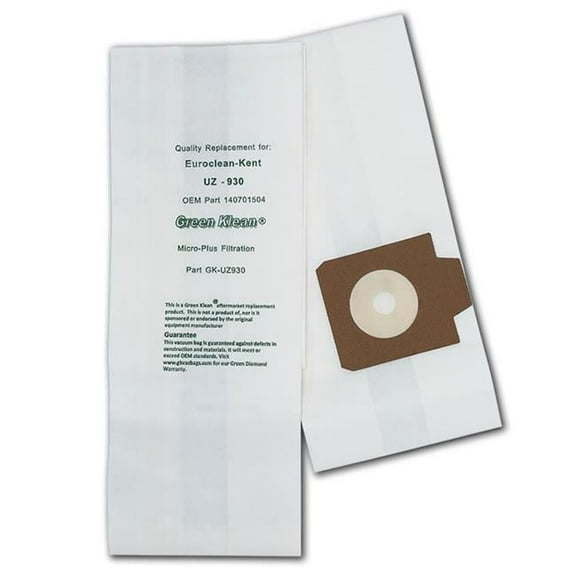 Green Klean Nilfisk Advance Replacement Vacuum Bags for GD930 & UZ930 Canister Vacs - 10 per Case - Case of 10