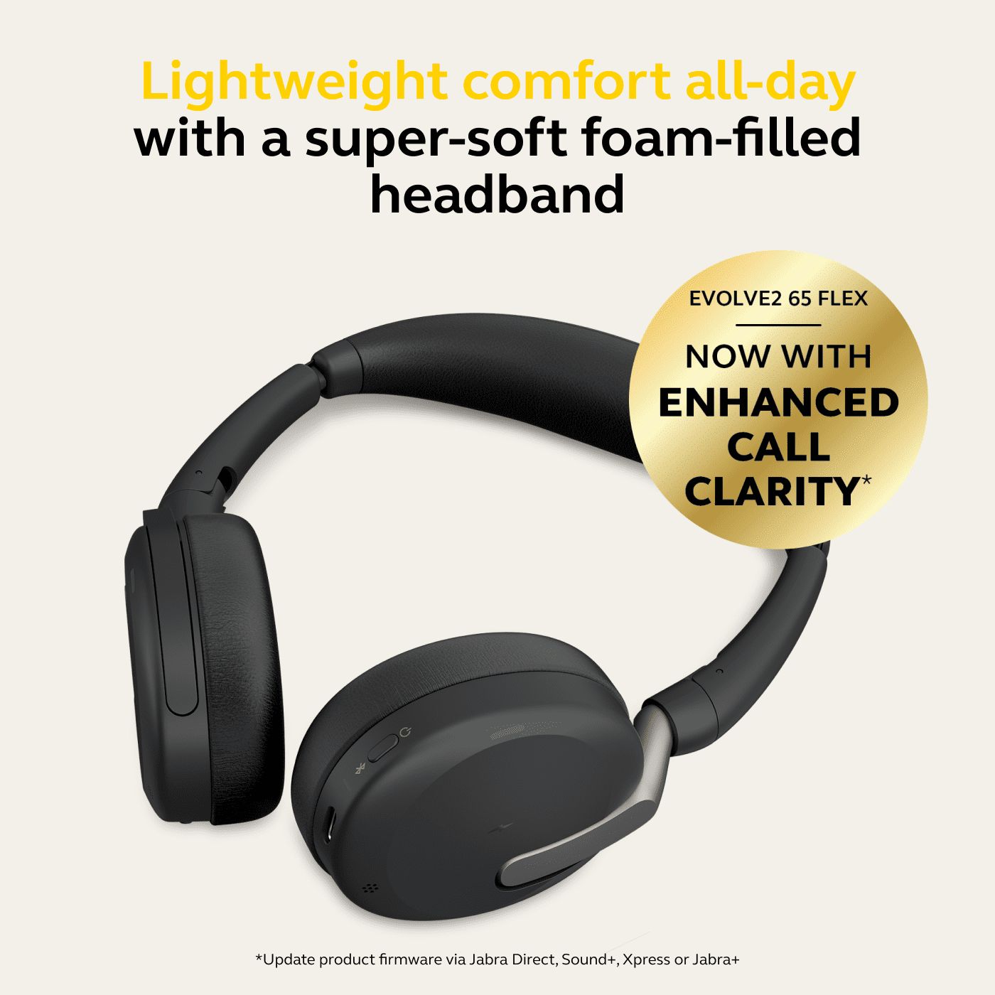 Jabra Evolve2 65 Flex - USB-C UC Stereo (Wireless Charging) Wireless Headset / Music Headphones