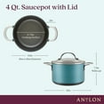 thumbnail image 4 of Anolon Achieve Hard Anodized Nonstick Saucepot with Lid, 4-Quart, Teal, 4 of 13