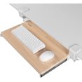 thumbnail image 1 of Small Keyboard Tray, Under Desk Pull Out with Extra Sturdy C Clamp Mount System, 20 Inches (26 Inches Including The Clamps) x 11 Inches Slide-Out Platform Computer Drawer for Typing, Black,, 1 of 10