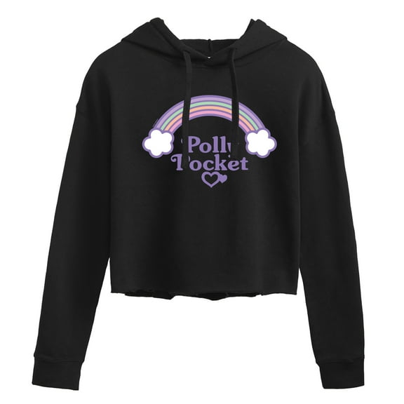Polly Pocket - Polly Pocket Rainbow Logo - Junior's Cropped Hoodie
