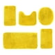 thumbnail image 2 of Juego de 5 alfombras de baño de color liso, universales, suaves, de pelo largo, con absorción de agua, antideslizantes, gruesas, lavables a máquina, fáciles de secar, de colores oscuros., 2 of 7
