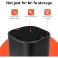 thumbnail image 4 of Knife Block without Knives, Universal Knife Block, Detachable Knife Holder, Space Saver Knife Storage Holder with Scissors Slot, Sharpening Bar Slot, Kitchen Knife Holder Black, 4 of 8