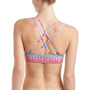 PilyQ MULTI Reversible Utopia Halter Bikini Swim Top, US Large