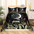 thumbnail image 2 of Juego de Funda Nórdica Infantil Estrellas Espacio Psicodélico Funda Nórdica Niños Adolescentes Negro, 2 of 6