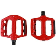 1 Pair Aluminium Alloy Bike Pedal Special Rolling Ball Pedal Multi-purpose Bike Pedals Bike Pedal Accessory (Red Single Rolling Beads Style)