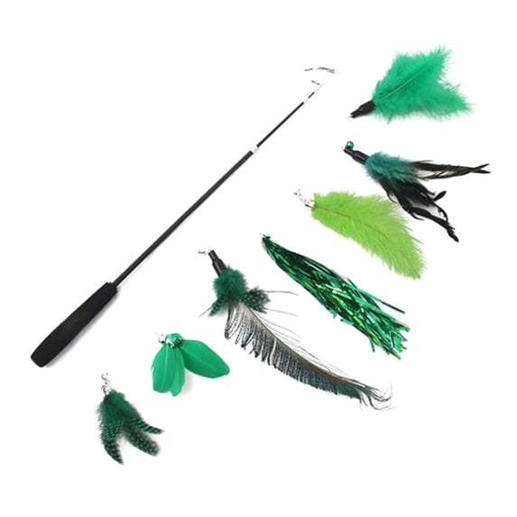 Kitten Feather Toys Catnip Fish Exercise Balls And Bells For Indoor Cats Retractable Funny Mice Cat Wand Toys
