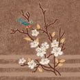 thumbnail image 4 of Authentic Hotel and Spa  Turkish Cotton Blue Bird Embroidered Latte Brown 8-piece Towel Set, 4 of 5