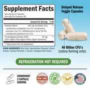 BioSchwartz Daily Probiotic Supplement for Digestive Health, 40 Billion CFU, 120 Count