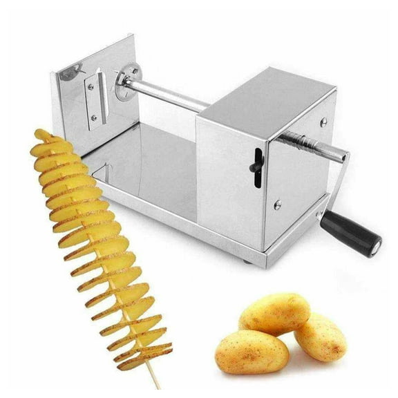 INTSUPERMAI Manual Potato Tower Spiral Slicer Stainless Steel