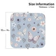 thumbnail image 3 of Kll Square Drink Coasters Set Of 4,Pu Leather Absorbent Coasters Set Decorative Coffee Cup Coasters Housewarming Gift For Home Decor-Blue Butterfly, 3 of 9