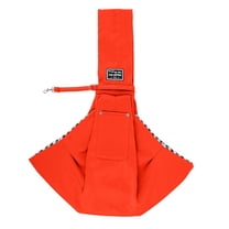 YAYUBA Small Dog Carrier Sling Dog Sling Carrier for Small Dogs Puppies Cats, Big Pouch Safety Leash Pet Sling Carrier for Walking Outdoor Travel,Orange