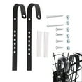 thumbnail image 2 of BIBABLYKE Metal Bike Front Basket Hook with Mounting Hardware Wire Basket Hook Adjustable Hardware Hanging Hooks Easy to Install, 2 of 7