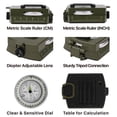 thumbnail image 3 of Mini Military Compass Professional Multifunction Metal Prismatic Sighting High Accuracy Portable with Waterproof Nylon Pouch and Lanyard for Outdoor Camping Hiking Travel in Army Green, 3 of 7