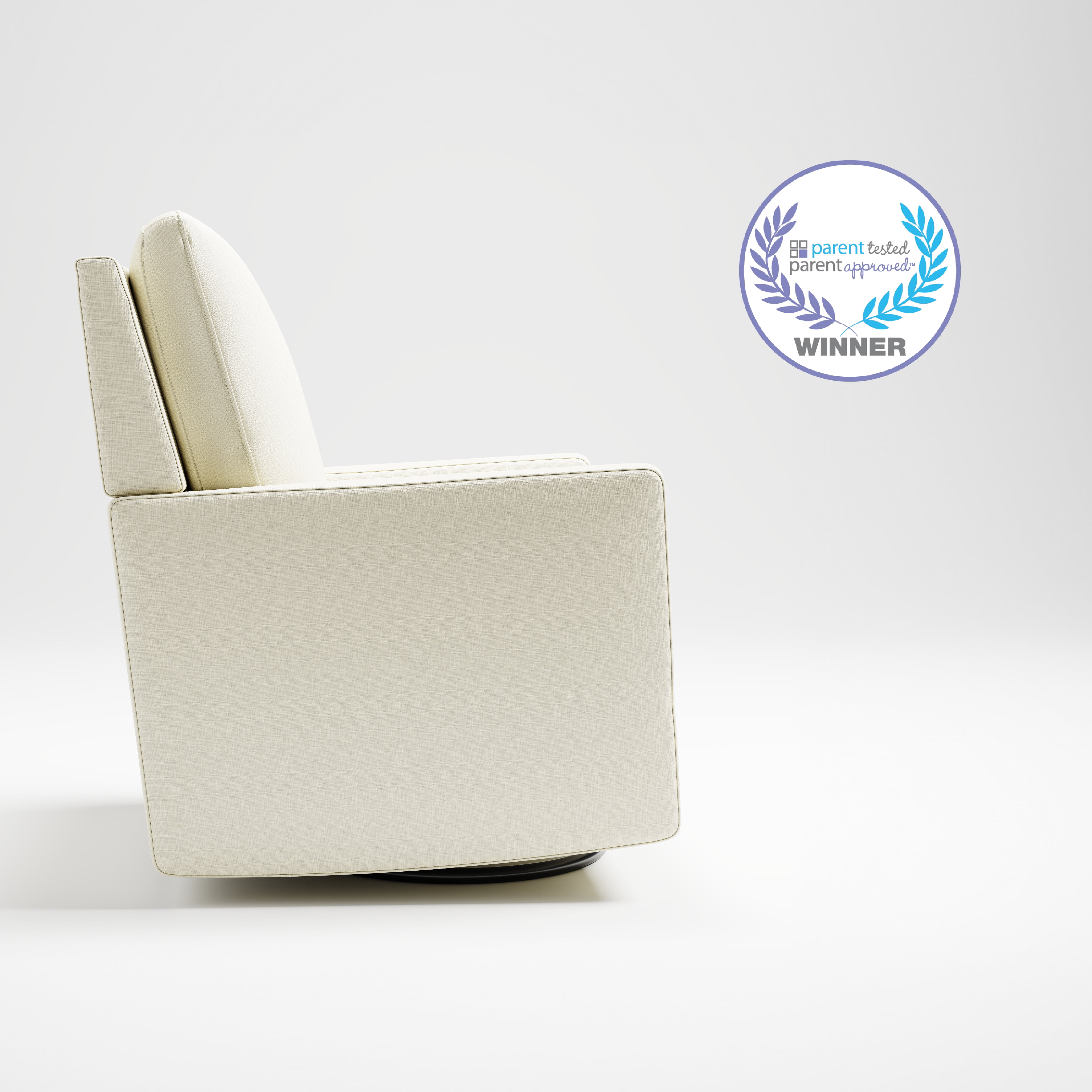 Storkcraft Calabasas Infant Nursery Upholstered Swivel Glider, Pearl