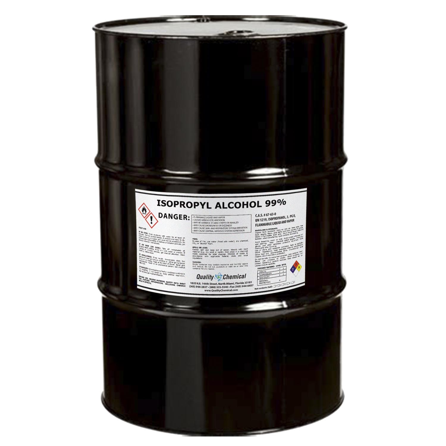 Quality Chemical / Isopropyl Alcohol Grade 99% Anhydrous (ipa) - 55 gallon drum