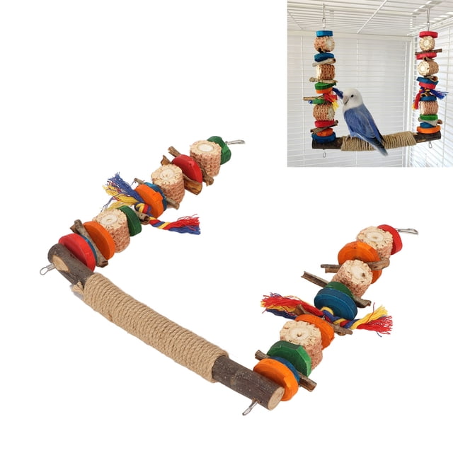 Stand Swing, Edible Coloring Handcrafted Bird Swing Toy Colorful Free Nutritious For Cockatiel For Lovebird