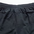 thumbnail image 5 of SWSMCLT Men's Athletic Long Shorts Elastic Waist Quick Dry Capri with Zipper Pocket Hiking Running Gym Summer Below Knee Length Black 36, 5 of 5