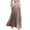 Khaki, variant on WTOBBY Women's Casual Pleated Solid Color Maxi Skirt A-Line Floor Length Skirt High Waist Flowy Swishy Long Skirt with Elastic Waist for Boho and Daily Style,Black L