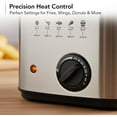thumbnail image 2 of OVENTE Electric Deep Fryer, 1.5L Capacity, 800W with Adjustable Temperature, Viewing Window Lid, Removable Frying Basket & Cool-Touch Handles, Stainless Steel Countertop Fryer, Silver FDM1501BR, 2 of 9