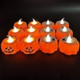 thumbnail image 2 of paquete de velas de calabaza de Halloween, luces LED, suministros para fiestas de Halloween, luces de linterna, adornos, accesorios, decoraciones para el hogar de Halloween, 2 of 4