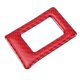 thumbnail image 2 of ABS Red Carbon Fiber Warning Light Button Cover Trim Decor Sticker, 2 of 5