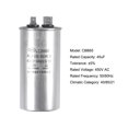 thumbnail image 2 of Uxcell 45uF 450V AC Aluminum Case with Terminal Round CBB65 Run Capacitor 2 Pack, 2 of 6