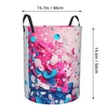 thumbnail image 4 of DouZhe Waterproof Collapsible Large Laundry Baskets, Transgender Pride Colorful Prints Circular Hamper with Handles, 4 of 7