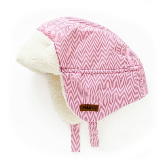 Juddlies - Winter Hats - Herringbone Pink - 6-12M