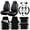 Cow Print Combo, variant on CAR PASS Leopard Print Faux Leather Car Seat Covers & Leopard Car Mats&Leopard Steering Wheel Cover Seat Belt Pad Universal Car Accessories for SUV,Van,Saden,Truck Automobile Interior Sets